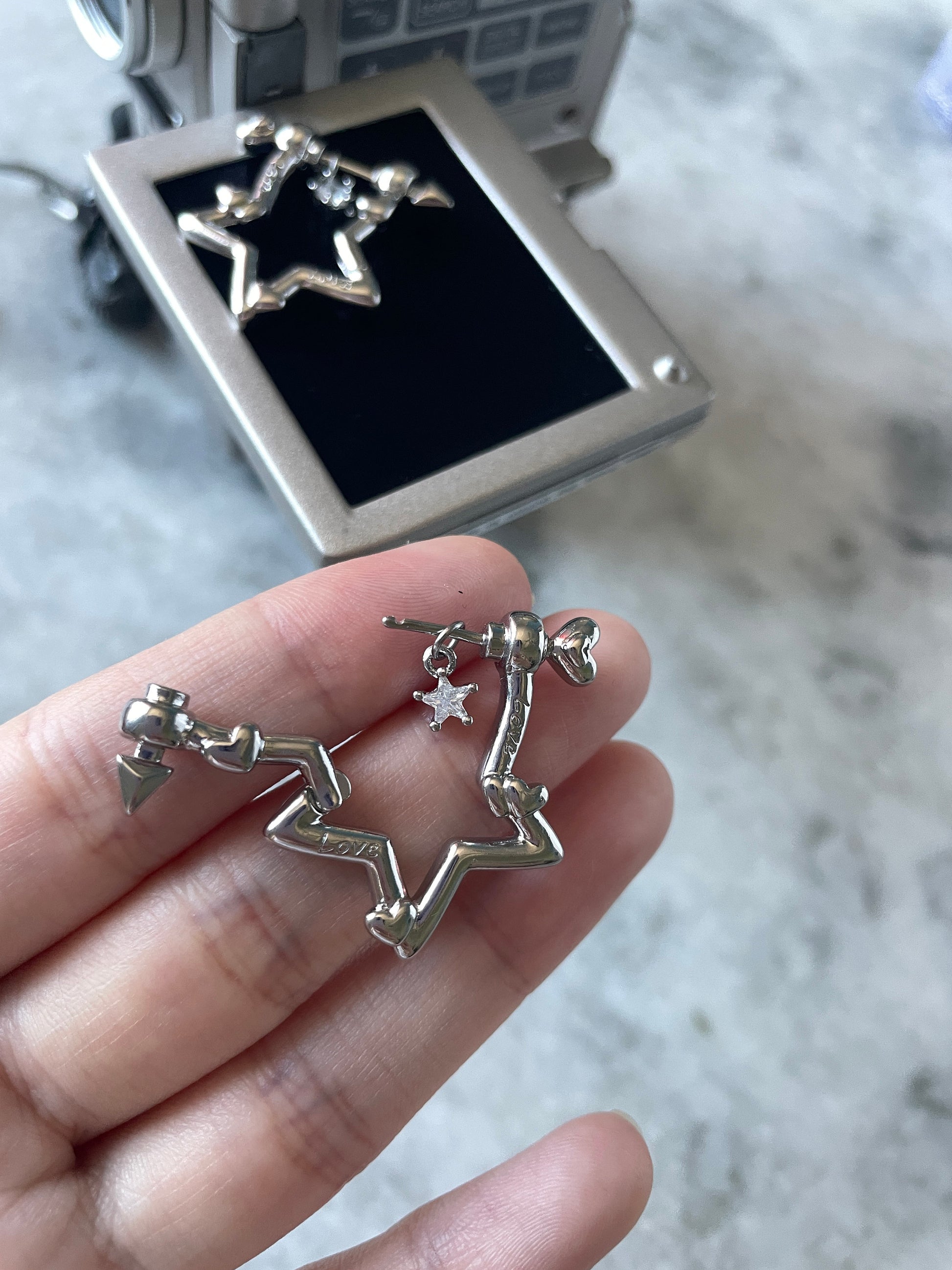 Y2K Grunge Earring Star Arrow Nana Punk Earrings Goth Hoop Earrings Grunge Statement Cyber Goth Cupids Bow Aesthetic Gift for Her Holiday